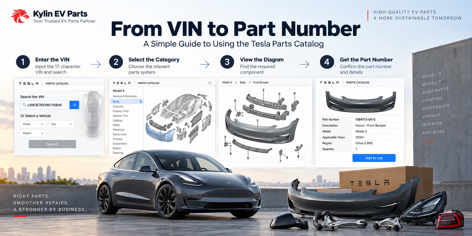 Tesla parts catalog