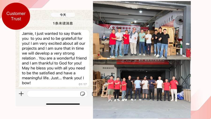 Customer visit at Kylin EV Parts warehouse