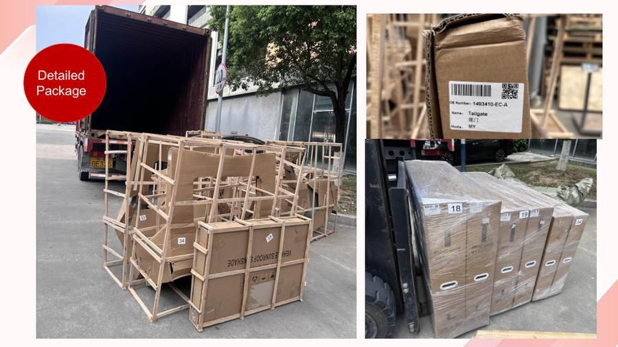 Detailed package for EV spare parts export