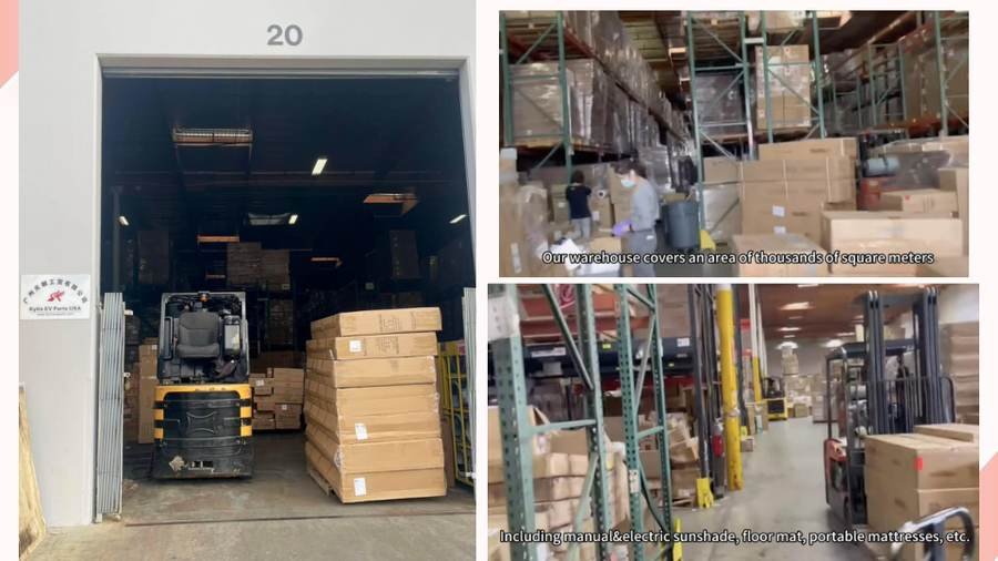 Kylin EV Parts warehouse and stock for EV spare parts